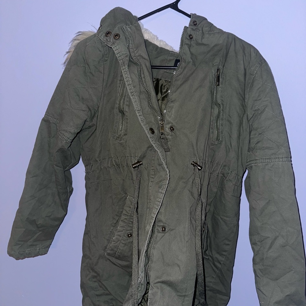 Rue21 Green Hooded Parka Jacket